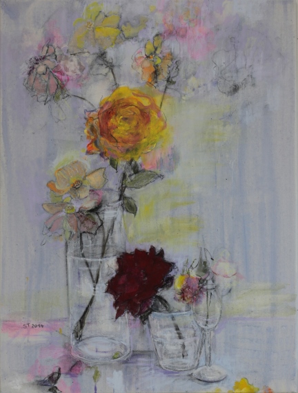 Ihr ungewöhnlichen Schönheiten - Trockene und welke Rosen im Atelier. 2014.