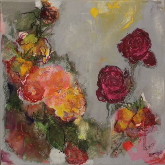 Lichtlauschen - Trockene und welke Rosen im Atelier. 2014.